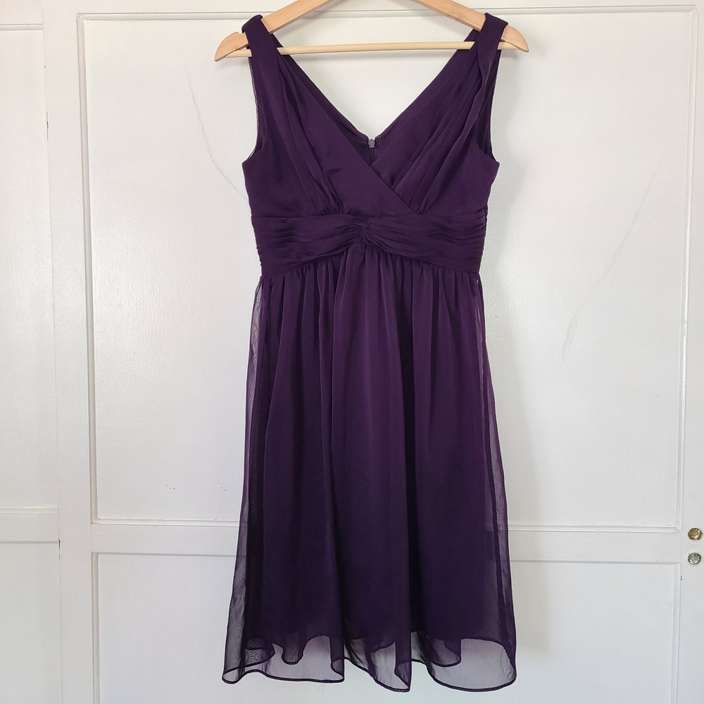 Adrianna Papell Purple Sleeveless Short Dress Size 4